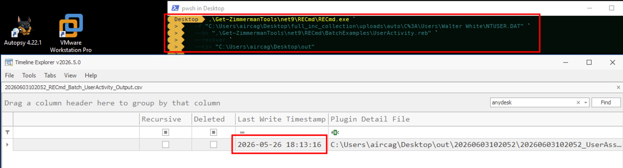 UserAssist entry for AnyDesk.exe